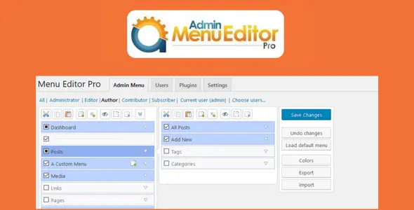Admin menu Editor Pro