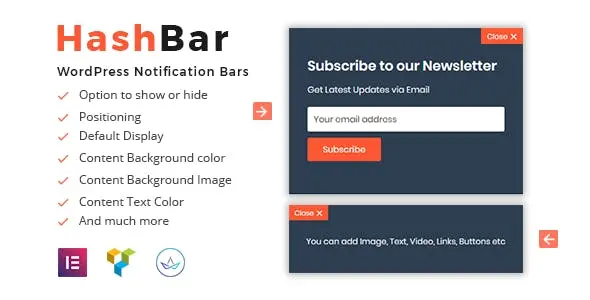 HashBar Pro WordPress Notification Bar