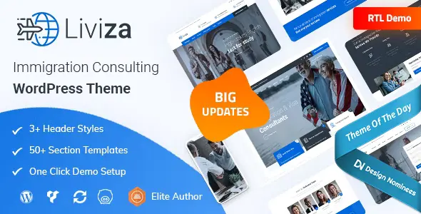 Liviza Immigration Consulting WordPress Theme