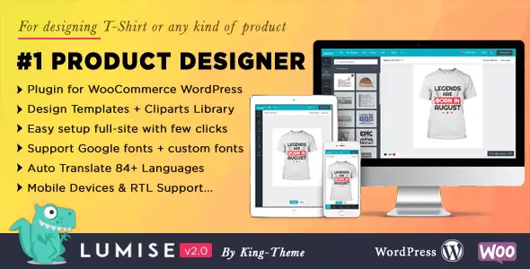 Product designer for php standalone lumise