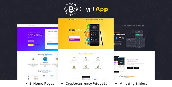 CryptApp – Landing Page