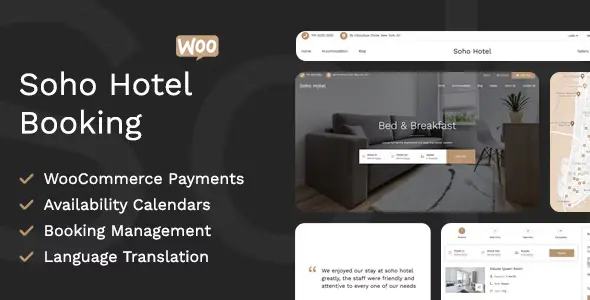 Soho Hotel Booking – Hotel WordPress Theme