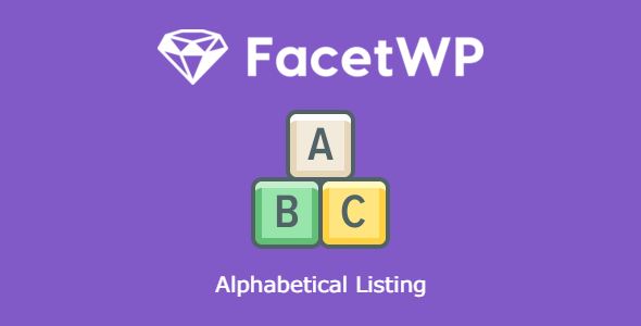 FacetWP – Alphabetical Listing