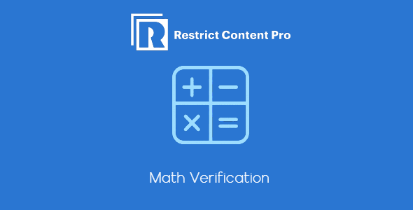 Restrict Content Pro - Math Verification