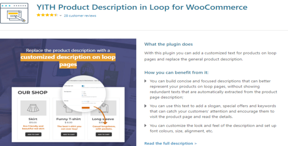 YITH Product Description in Loop for WooCommerce