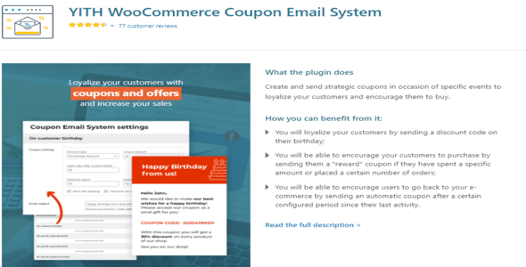 YITH WooCommerce Coupon Email System Premium