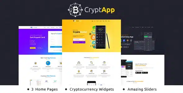 CryptApp – Landing Page