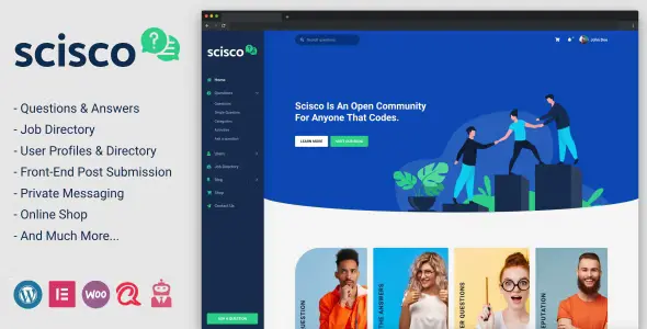 Scisco – Questions and Answers WordPress Theme