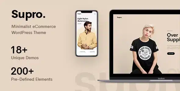 Supro – Minimalist AJAX WooCommerce WordPress Theme