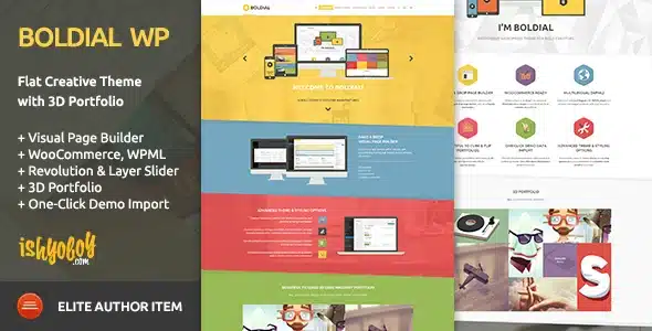 Boldial WP – Flat Creative Theme with 3D Portfolio