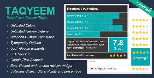 Taqyeem – WordPress Review Plugin