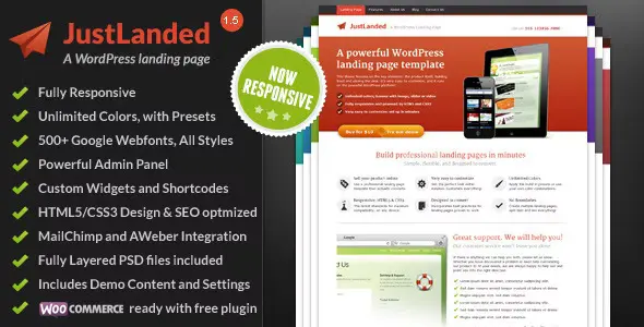 JustLanded – WordPress Landing Page