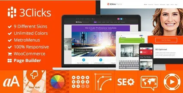 3Clicks | Responsive Multi-Purpose WordPress Theme