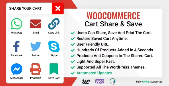 Save & Share Cart for WooCommerce
