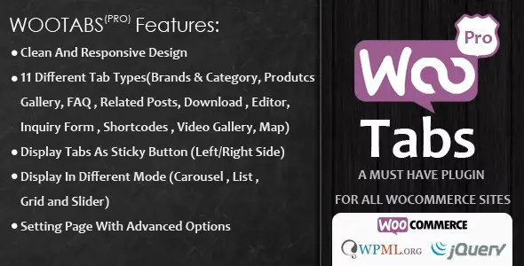 WooCommerce Product Tab Pro