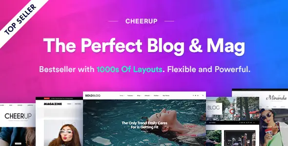CheerUp Blog / Magazine – WordPress Blog Theme