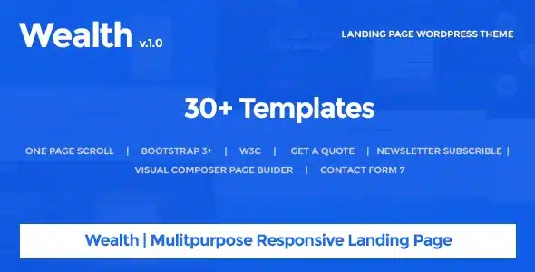 Wealth – Multi-Purpose Landing Page WordPress Theme