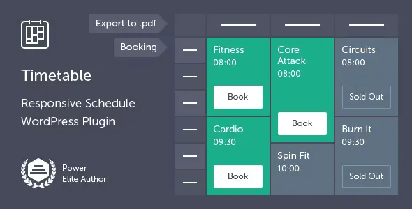 Timetable Booking Schedule for WordPress